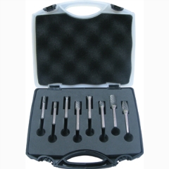 UNIKUT 8PC CARBIDE BURR SET - 1/4, 3/8 & 1/2IN HEAD DIA. DC